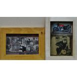 Jon GRIMBLE (British 20th Century) Caged Mixed media Signed and titled verso Framed and glazed