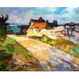 MARCEL LE TOISER (1907- c.1980) Cottage By The Sea Oil on board Signed lower right Framed Picture