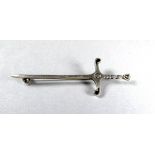 A Scottish silver brooch - in the form of a claymore, Edinburgh 1983, sponsor's mark for Malcolm