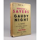 SAYERS Dorothy L Gaudy Night - first edition with dust jacket, signed by author, published Victor