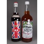 A bottle of Rum Swizzle - together with a bottle of Pimms No.1 2011 limited edition.