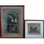 ALBERT EDWARD RICHARDSON (1880-1964) Orvieto Cathedral Interior Watercolour Inscribed lower edge