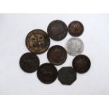 A quantity of tokens - including Masonic, J.M. Fellows 1d 1813 and Scottish Communion etc.