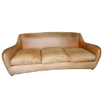 A Matthew Hilton Balzac three seat sofa - upholstered in tan leather, width 215cm.
