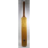 A cricket bat - signed Warwickshire Cricket Club 1983, together with Yorkshire, Lancashire, Essex