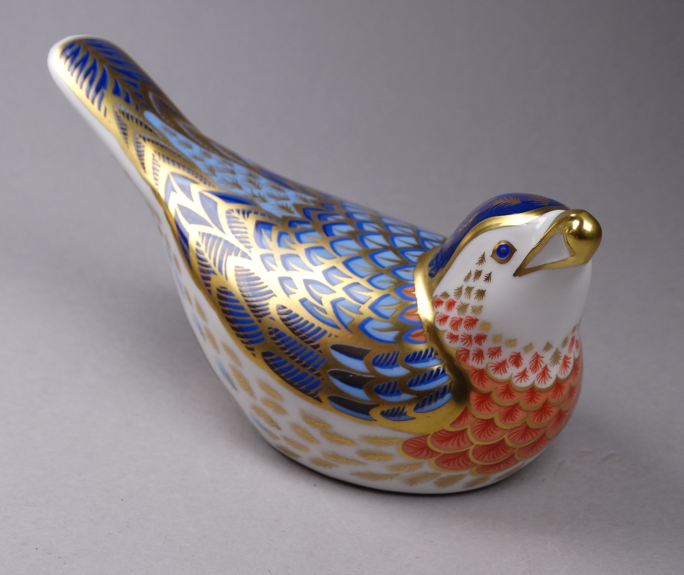 A Royal Crown Derby Imari pattern paperweight - modelled as a kingfisher, height 12cm, together with - Image 2 of 8