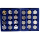 Twenty four commemorative crowns - mainly cupro-nickel, cased.