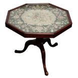 A George III and later tilt top table - now reduced in size, the associated octagonal top