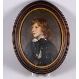 Early 19th Century British School, Portrait of a Midshipman, Oil on tin, Indistinctly inscribed