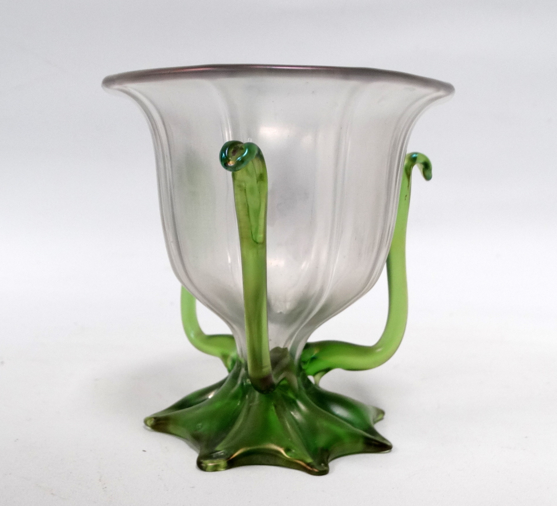 A Belleek fern pot - moulded decoration with flowers, stamped to base, height 11cm, together with - Image 2 of 5