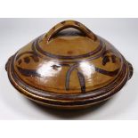 A Seth Cardew casserole dish and cover - impressed with Seth Cardew and Bridge Pottery marks,