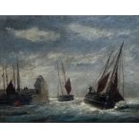 Attributed to William PASCOE (19th Century British School) Fishing Fleet Entering The Harbour,