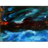 OWANTO (Contemporary), Rocky Coastline Heavy Weather, Oil on canvas, Signed lower right, gallery