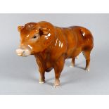 A Beswick Limousin bull - length 25cm.