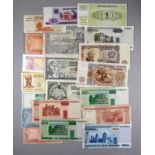 A quantity of foreign banknotes.