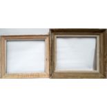 A distressed white painted picture frame, Aperture size 36.5cm x 43.7cm, Overall size 47cm x 54cm,