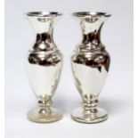 A pair of contemporary 'Mercury' glass vases - of baluster form, height 31cm, (2).