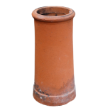 A terracotta chimney pot - of plain tapering form, height 62cm.