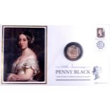 180th anniversary of the Penny Black - 50p coin cover.