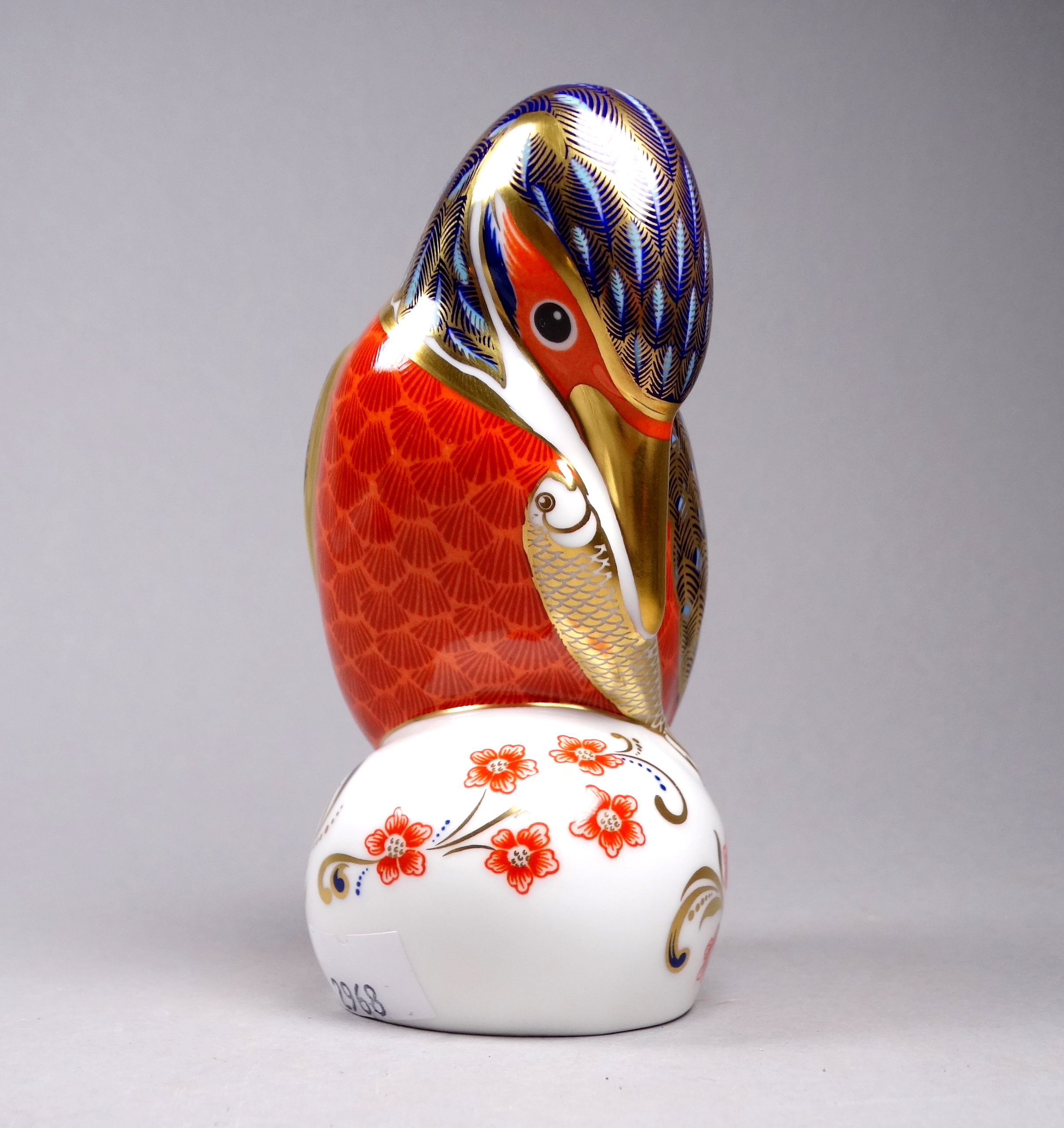 A Royal Crown Derby Imari pattern paperweight - modelled as a kingfisher, height 12cm, together with - Image 6 of 8