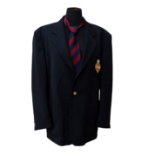 A late 20th century black blazer with Grenadier Guards pocket patch - size 46R, together with a