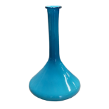 Empoli - an opaque blue vase with narrow neck, height 33cm.