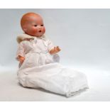 Attributed to Armand Marseille 'Dream Baby' doll - the bisque head numbered 241-3 3/4, with