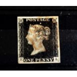 GB 1840 Penny Black - four clear margins, superb, used, with Red Maltese Cross cancellations.