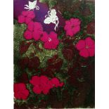 YUKLIN (Japanese 20th/21st Century) Summer Garden Screenprint 1/100 Signed, titled, numbered and