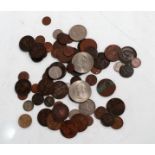 A quantity of UK coinage - together with some foreign, including two Churchill crowns and