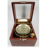 An early 20th century mahogany cased marine chronometer by Thomas Mercer, St Albans