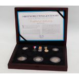 A WWI centenary coin and medal collection - limited edition, comprising 1914 half crown, florin,