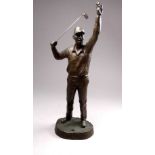Mark HOPKINS (American b. 1963) Golfer Putting Out Bronze Signed with limited number 188/930, and