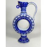 An early 20th century German Westerwald salt glazed circular ewer - height 26cm.