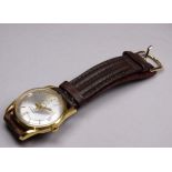 A Swiss MuDu Doublematic automatic gentlemans wristwatch - with gold plated case, 25 jewel movement,