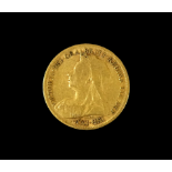 A Victorian half sovereign 1900.