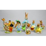 A Beswick Peter Rabbit - Centenary Edition, height 18cm, together with nine further Beswick Beatrice