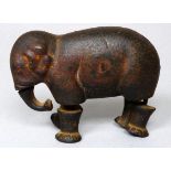 Ives Toy Company, Bridgeport, Connecticut - a cast iron ramp walking elephant, marked patent 1873,