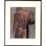 # Bob CULLEY 20th Century British Standing Nude Mixed media Signed and dated 2019 lower right Framed