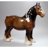 A Beswick shire horse - No. 818, height 21cm (2.25 hands).