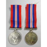 Two WWII 1939-1945 medals.