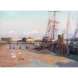 Chadwell SMITH (British 19th/20th Century), At Rye Harbour, Oil on board, Signed and dated 1898