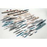A quantity of Tri-Ang Minic diecast metal waterline vessels - both merchant and military including