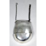 A silver bottle gorget - Sheffield 1909, Richard Richardson, impressed 'Sheffield 12385' verso,