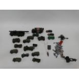 A quantity of die cast military vehicles - mainly Dinky and Lesney
