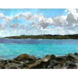 # Martin COLLINS (British b. 1941), Crow Sound Isles of Scilly, Mixed media, Signed lower right,