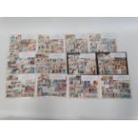 Australia 20th century - twelve cards of 100 stamps, various circulated examples (qty).