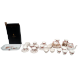 A Royal Stafford coffee service - 'Fragrance' pattern, of six place settings including coffee pot,