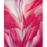 # Georgia O'KEEFFE (American 1887-1986) Red Canna Lithograph Framed and glazed Picture size 34 x