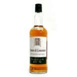 A bottle of House of Commons No. 1 Scotch Whisky - 75cl, 12 years old, the label signed by James